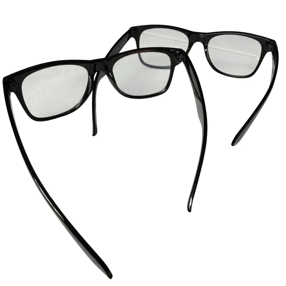 Lot‎ of 2 Rave Diffraction Glasses Black Frame Festival Rainbow EDM Coachella